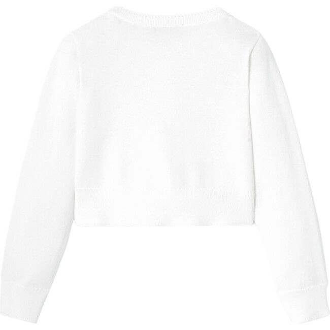 Girl Short Cardigan, White - Cardigans - 2