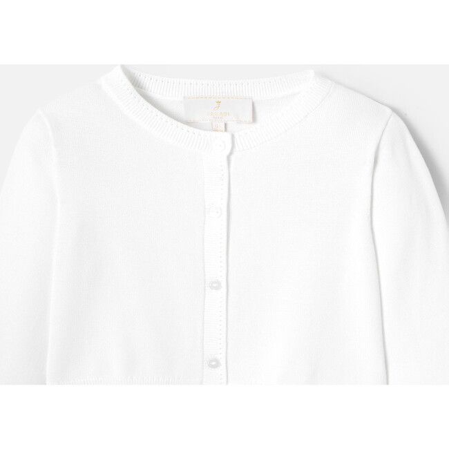 Girl Short Cardigan, White - Cardigans - 3