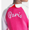 Girl Varsity-Style Raglan Sleeve Cardigan, Pink & White - Cardigans - 8