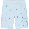 Boy Printed Twill Bermuda Shorts, Cloud - Shorts - 1 - thumbnail