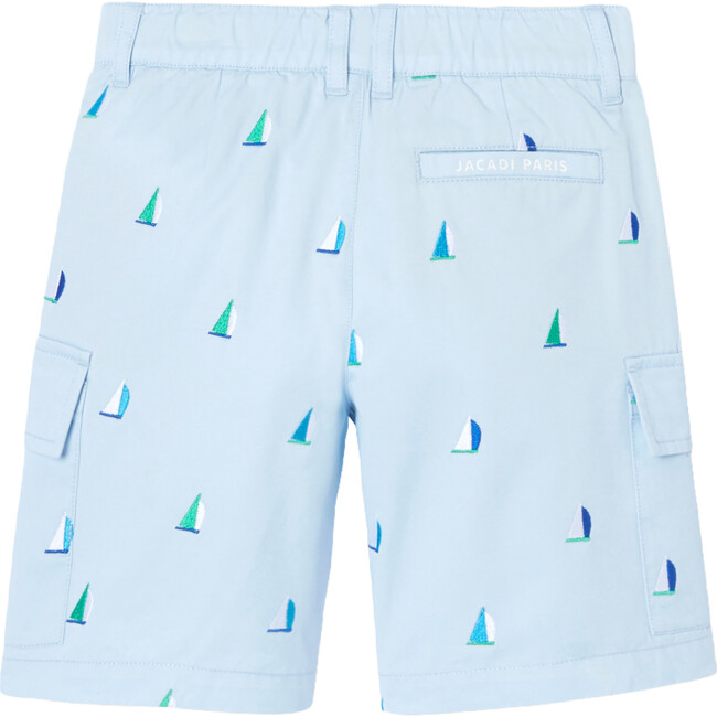 Boy Printed Twill Bermuda Shorts, Cloud - Shorts - 2