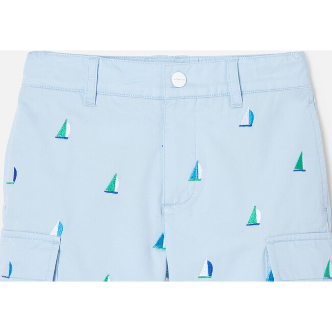 Boy Printed Twill Bermuda Shorts, Cloud - Shorts - 3