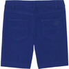 Boy Embroidered Bermuda Twill Shorts, Prussian Blue - Shorts - 2
