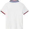 Boy 3-Tone Ribbed Collar Polo Shirt, White - Polo Shirts - 2