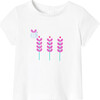 Baby Girl Short Sleeve T-Shirt, White - T-Shirts - 1 - thumbnail