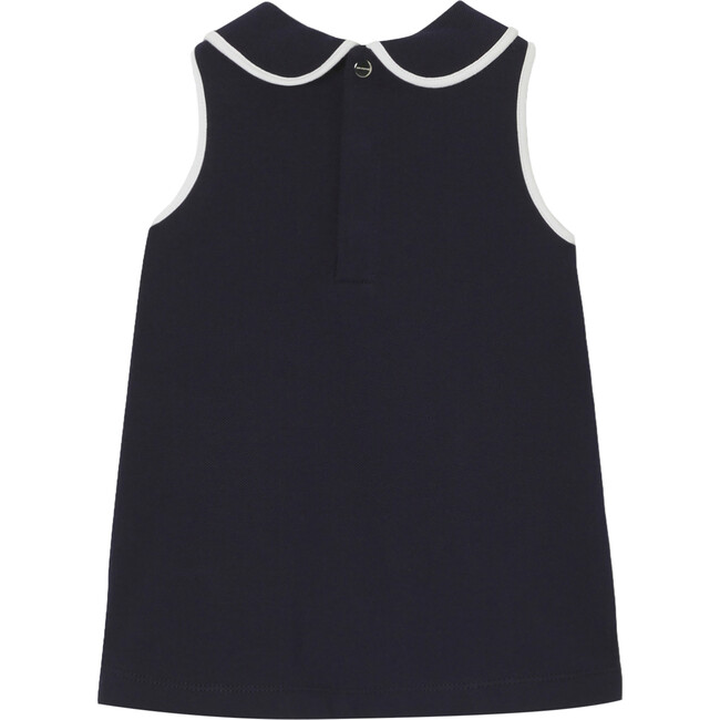 Baby Girl Sleeveless Dress, Navy - Dresses - 2
