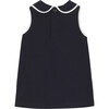Baby Girl Sleeveless Dress, Navy - Dresses - 2
