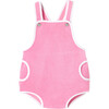 Baby Girl Retro-Chic Terry Romper, Tea Pink - Rompers - 1 - thumbnail