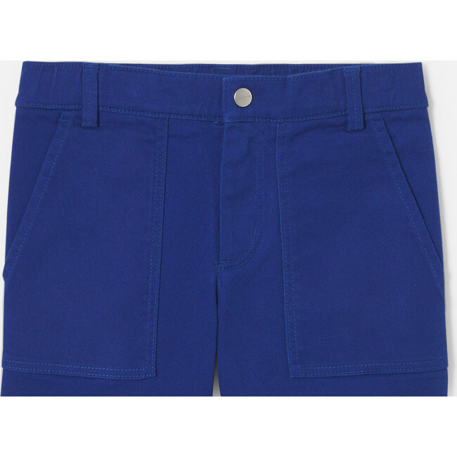 Boy Embroidered Bermuda Twill Shorts, Prussian Blue - Shorts - 3