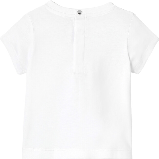 Baby Girl Short Sleeve T-Shirt, White - T-Shirts - 2
