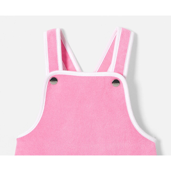 Baby Girl Retro-Chic Terry Romper, Tea Pink - Rompers - 3