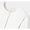 Baby Girl Raglan Sleeve Cardigan, White - Cardigans - 4