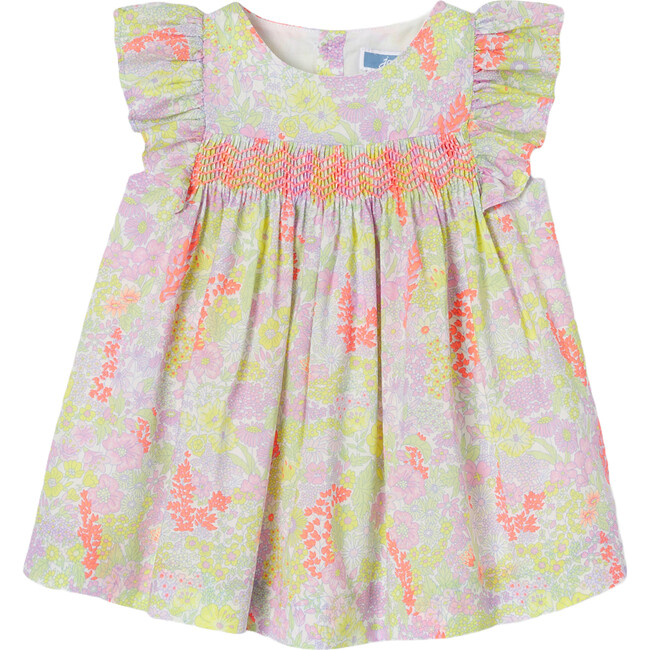 Baby Girl Liberty Fabric Dresss, Multicolours