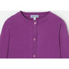 Girl Jersey Cardigan, Purple - Cardigans - 3
