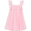 Girl Embroidered Special Occasion Dress, Pale Pink - Dresses - 2