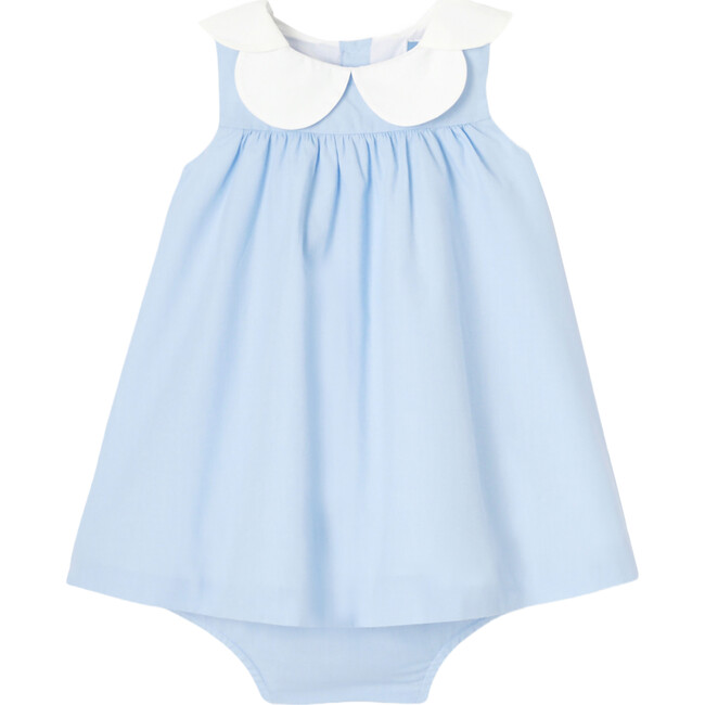 Baby Girl Fil-A-Fil Dress, Blue & White