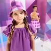 Girl Embroidered Ruffle Sleeve Blouse, Purple - Blouses - 5