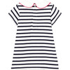 Baby Girl Embroidered Sailor Dress, White & Navy - Dresses - 2