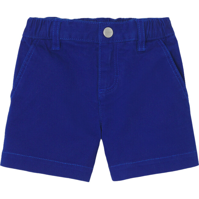 Baby Boy Twill Shorts, Prussian Blue