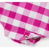 Baby Girl Gingham Romper, Pink & White - Rompers - 4