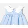 Baby Girl Fil-A-Fil Dress, Blue & White - Dresses - 5
