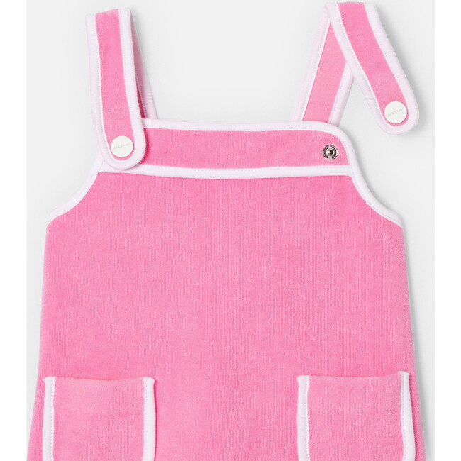 Baby Girl French Terry Dress, Tea Pink - Dresses - 3