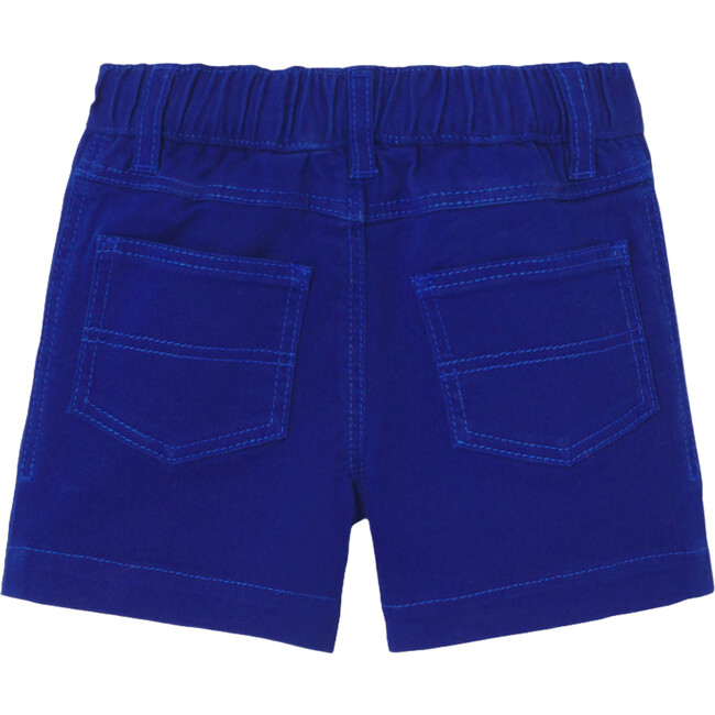 Baby Boy Twill Shorts, Prussian Blue - Shorts - 2