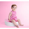 Baby Girl Gingham Romper, Pink & White - Rompers - 5