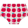 Baby Girl Apple Print Dress, White & Multicolours - Dresses - 3