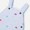 Baby Boy Short Overalls, Blue & Multicolours - Overalls - 4