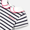 Baby Girl Embroidered Sailor Dress, White & Navy - Dresses - 5