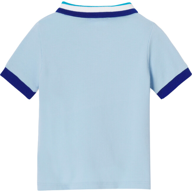 Baby Boy Short Sleeve Polo Shirt, Light Blue - Polo Shirts - 2