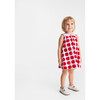 Baby Girl Apple Print Dress, White & Multicolours - Dresses - 7