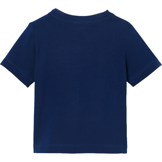 Baby Boy Print Round Neck T-Shirt, Saphire - T-Shirts - 2