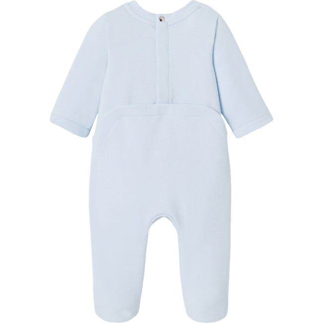 Baby Boy Parisian Fleece Pyjamas, Pale Blue - Pajamas - 2