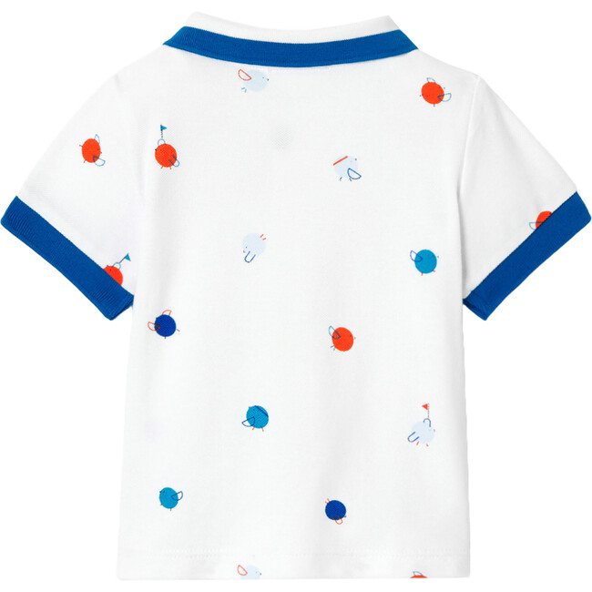 Baby Boy Cotton Pique Polo Shirt, White - Polo Shirts - 2