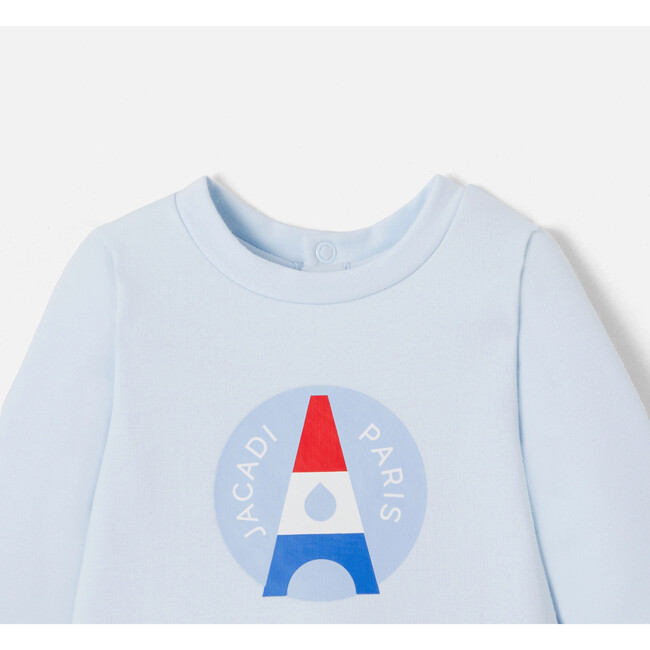 Baby Boy Parisian Fleece Pyjamas, Pale Blue - Pajamas - 3
