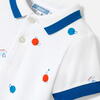Baby Boy Cotton Pique Polo Shirt, White - Polo Shirts - 4