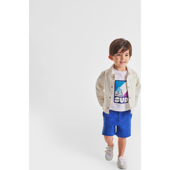 Baby Boy Cotton T-Shirt, White - T-Shirts - 7