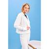 Womens Rib Crop Hoodie, Sugar Swizzle - Sweatshirts - 2