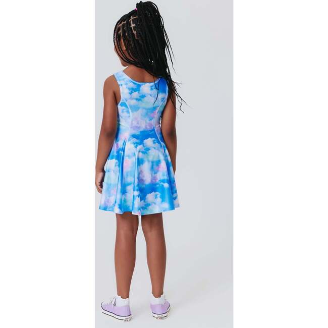 Girls Skater Dress, Cotton Candy Clouds - Dresses - 3