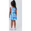 Girls Skater Dress, Cotton Candy Clouds - Dresses - 3