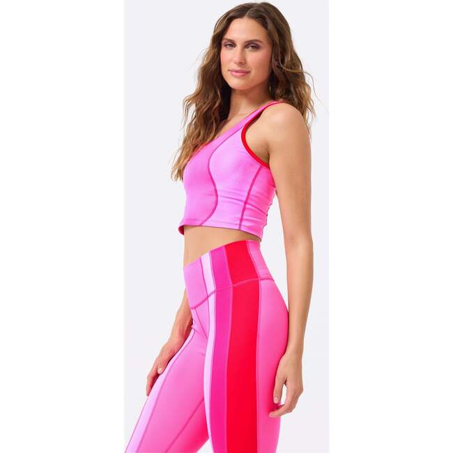 Womens TLC Colorblock Crop Top, Barbie Pink - Tank Tops - 2