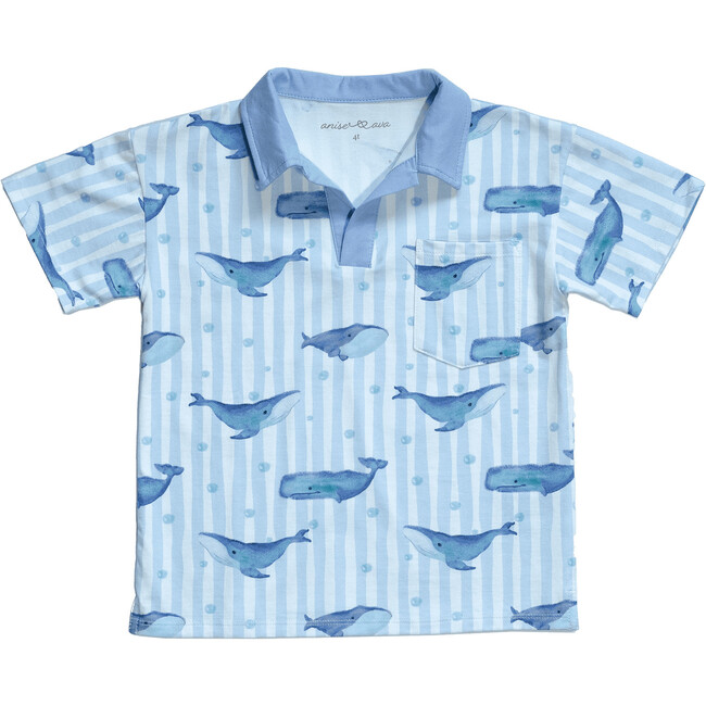 Sloan baby & kids' polo shirt, Whales