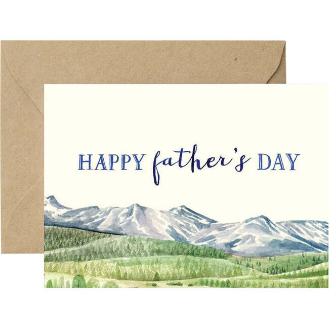 Mountain Dad Card Greeting Card, Brown