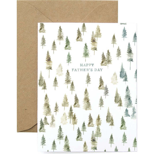 Father’s Day Trees Greeting Card, Green