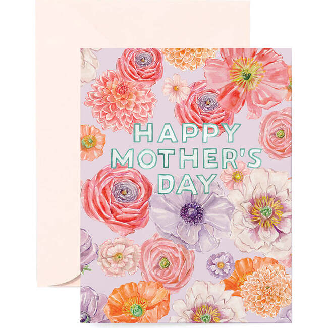 Flower Field Mother’s Day Greeting Card, Pink