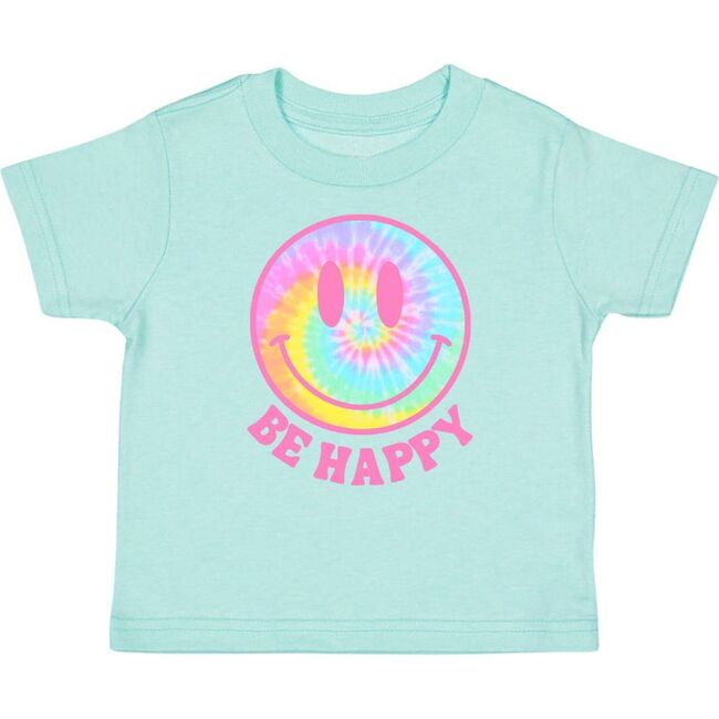 Be Happy Short Sleeve T-Shirt, Aqua