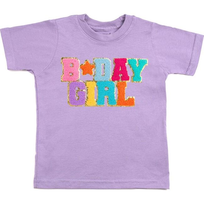 Birthday Girl Patch Short Sleeve T-Shirt, Lavender