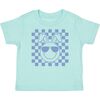 Easter Bunny Smiley Short Sleeve T-Shirt, Aqua - T-Shirts - 1 - thumbnail